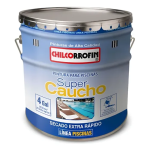 Tineta Pintura Para Piscina Super Caucho Color Azul